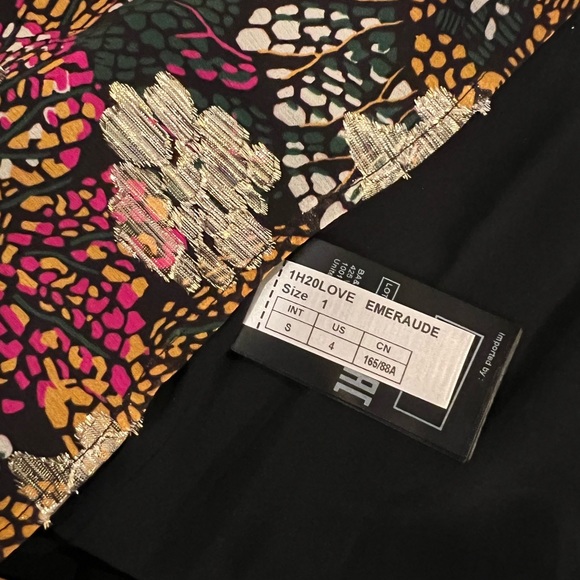 ba&sh Love Printed Belted Dress Size S - Picture 6 of 6